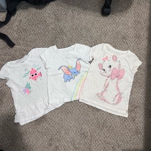 Girls Disney Toddler tshirt character bundle